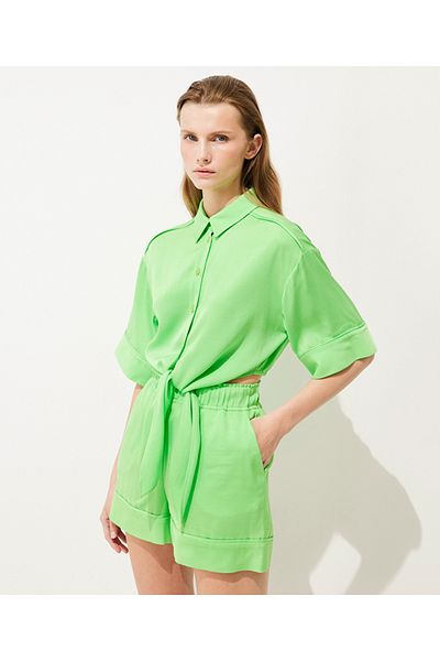 İpekyol Double Sleeve and Front Tie Shirt