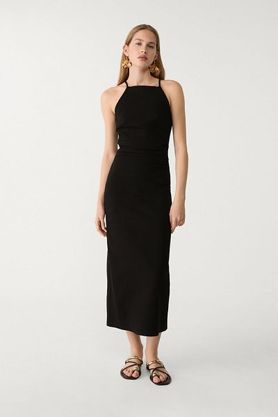 Stradivarius Midi halter dress
