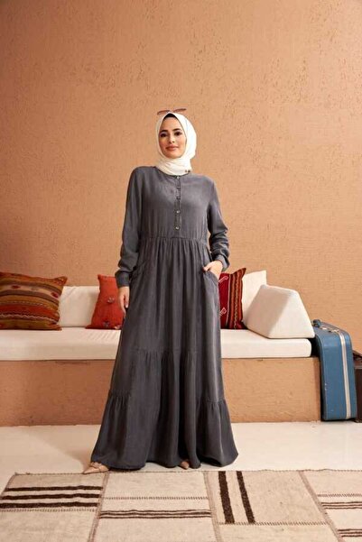 Neways 6575-Denim Elbise Gri