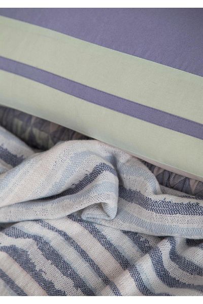 Apricitas HOME Double Tımeless Set Pısagor Indigo - Bedside
