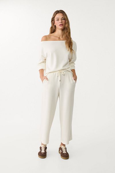 Stradivarius Draped Soft Texture Culotte Pants