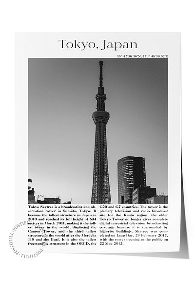 Postifull Tokyo - Japan, City Theme Poster, Frameless Wall Poster, No:30045