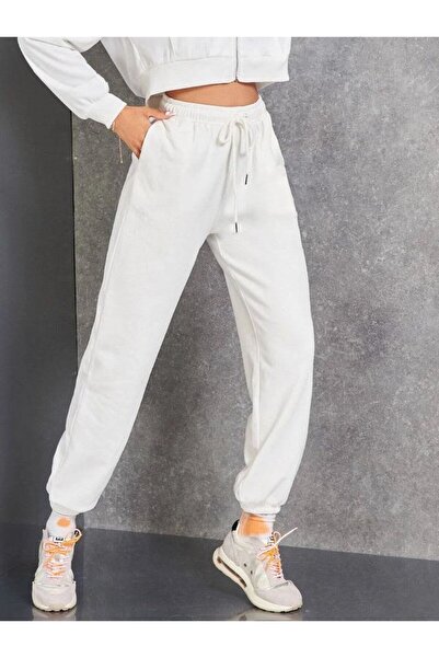 THE WHITE Γυναικείο Φούτερ με Λευκό Λαστιχένιο Πόδι