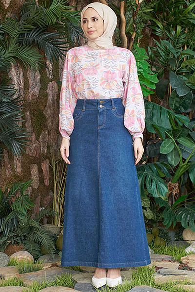 Neways Fusta Denim Neways - Albastru Inchis