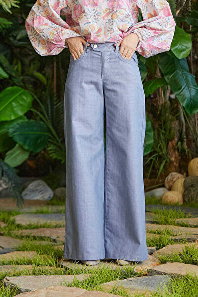 Neways 1067-ball Leg Trousers Blue
