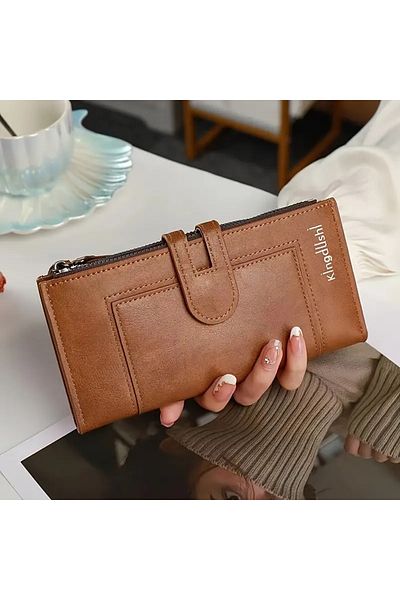 Ayzen Wallet with Large Capacity Multi Card Slot and Zipper Pocket