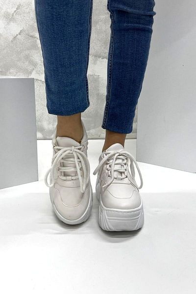 inizio Tenis alb cu talpă groasă HL9333