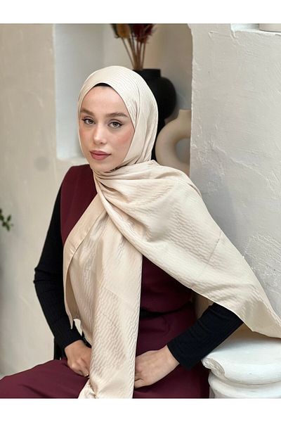 Modakaşmir شال بنمط شيفرون من سلسلة الجاكار الحريرية