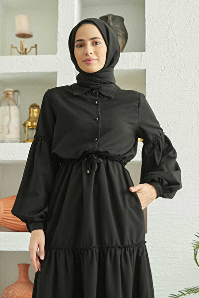 Neways 6567-Carla Gathered Dress Black