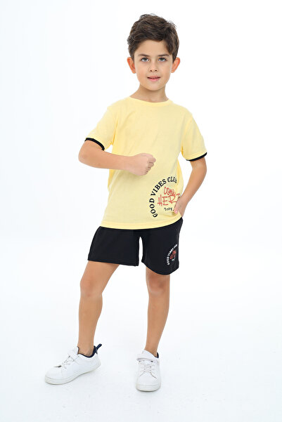 Toontoy Σετ σορτς για αγόρια Goog Vibes Clup με τύπωμα
