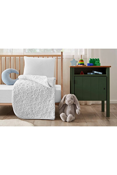 Özdilek Embos Baby Blanket 100X120 - Light Gray
