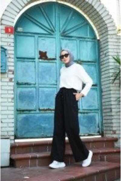 Neways Black Denim 1105 - Elastic Piece Paint Pants