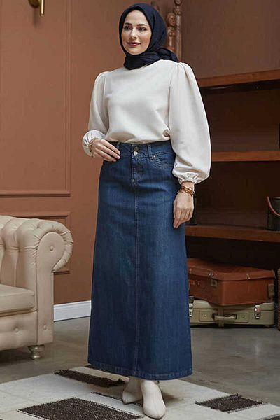 Neways 2058-FUSTA DENIM Albastru Inchis