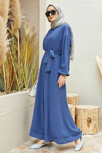 Neways 6569-crepe Jumpsuit Dress Indigo