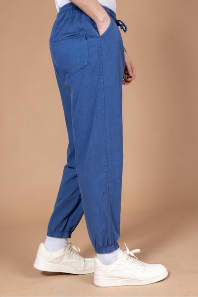 Mutlu City Ανδρικό ακατέργαστο ύφασμα Άνετη εφαρμογή 100% φυσικό βαμβάκι ελαστικό πόδι παντελόνι φούτερ 2045