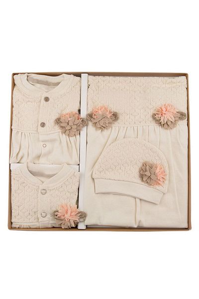 Bebbemini Baby Girl Salmon 10-Piece Hospital Discharge Set 1655