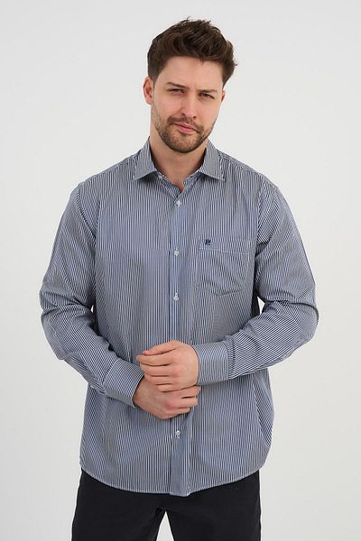 ALEXANDERGARDI Мъжка риза с дълъг ръкав и джобове на райета (E23-PRGR-00)