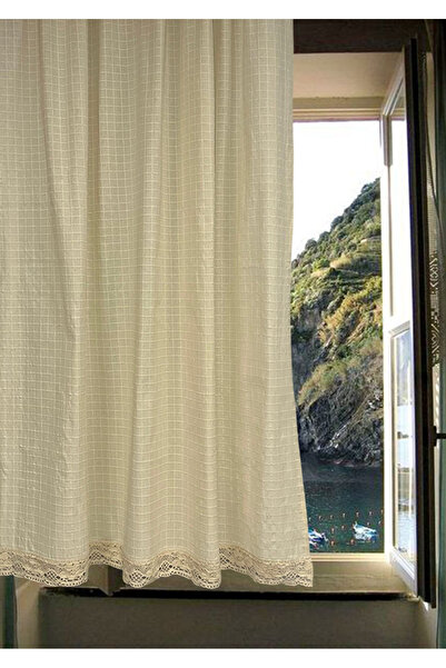 Sultana Collection Buldan İşi Etek Ucu Kopanakili Pamuk Keten Perde