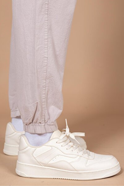 Mutlu City Erkek Ham Bez Rahat Kalıp %100 Natural Pamuk Lastikli Paça Eşofman Alt Pantolon 2045