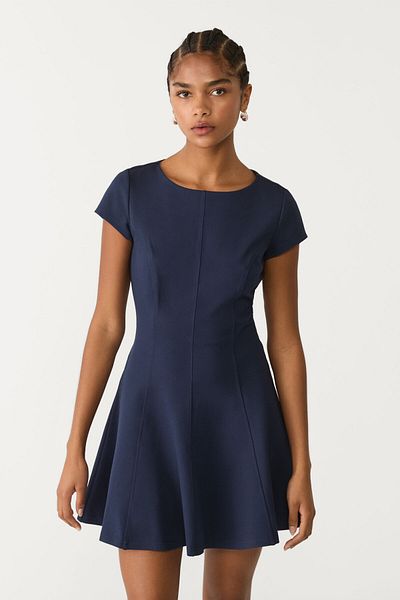 Stradivarius Ponte di Roma knit dress with short sleeves
