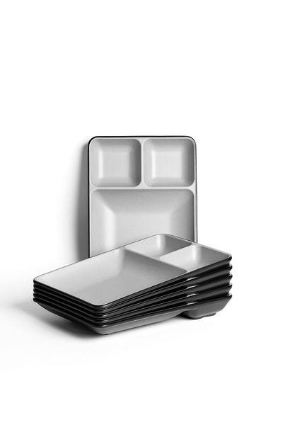 mastergold ( 20 * 29 CM ) 4 Pieces Divided Melamine Break-resistant Plates | Divided Plate Multi Use Perfect