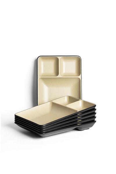 mastergold ( 16 * 24 CM ) 4 Pieces Divided Melamine Break-resistant Plates | Divided Plate Multi Use Perfect