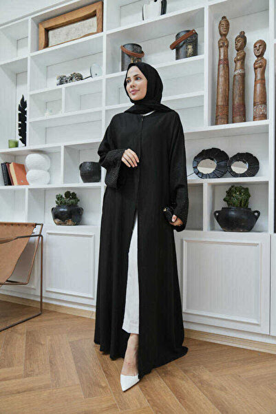 Neways 6642-Parça Boya  Abaya Siyah