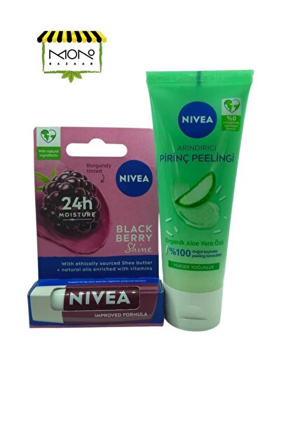 NIVEA PİRİNÇ PEELİNG BÖĞÜRTLENLİ DUDAK BAKIM KREMİ HEDİYE