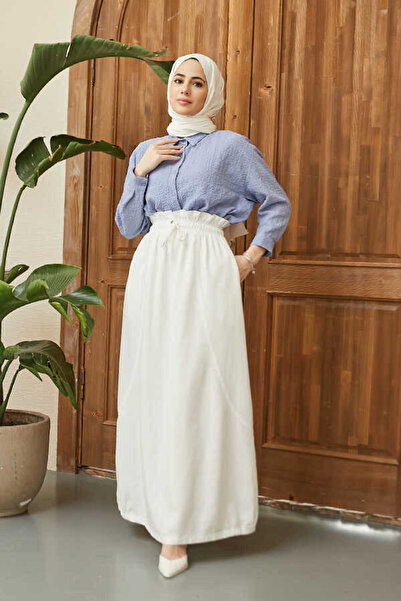 Neways 2272-denim Etek Beyaz