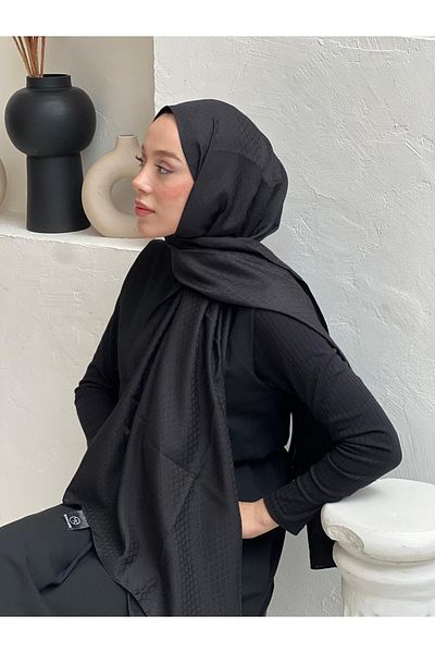 Modakaşmir شال بنمط إيقاع لؤلؤي من سلسلة الجاكار الناعمة
