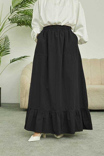 Neways 2281-Piece Painted Elastic Skirt Black