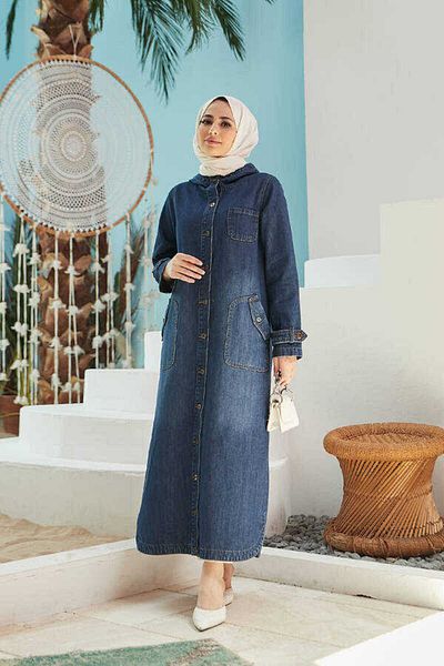 Neways Battal 6329 Denim Hooded - Dark Blue