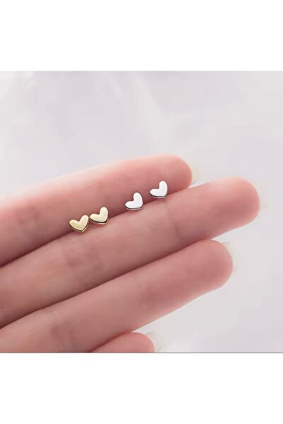 BY DİLEK ÇETİN ACCESSORY Çelik ikili bombeli kalp figürlü piercing (2 adet)