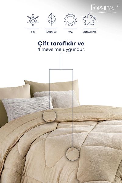 İlkim Single Luxury Belted Khelverengi Welsoft Quilt 155X215