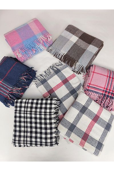 sarra Pink Fringed Double Blanket - Home