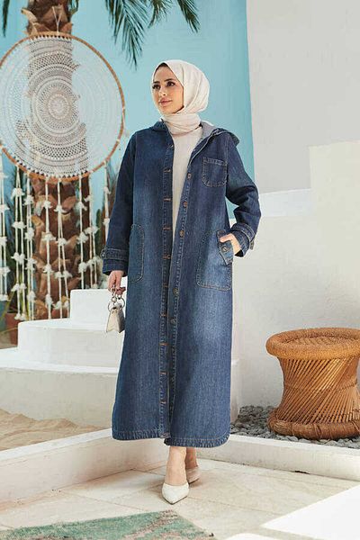 Neways Battal 6329 Denim Hooded - Dark Blue