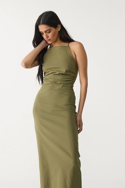 Stradivarius Midi halter dress