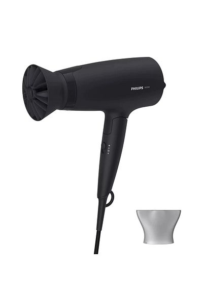 Philips Uscator de par Philips BHD308/10, 1600 W, Thermo Protect, 3 setari de viteza/temperatura, Negru