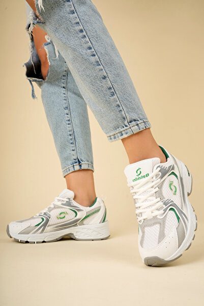 njtbutik infinite8 530 Kadın, Erkek, Unisex Ortopedik Triko Yürüyüş Spor Ayakkabısı, Günlük Sneaker