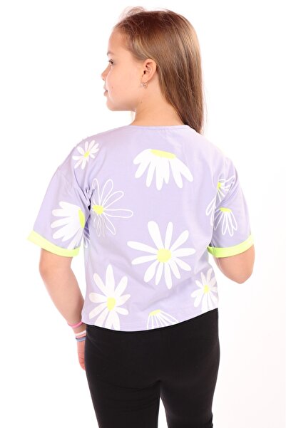 Toontoy Tricou complet cu imprimeu cu margarete pentru fete
