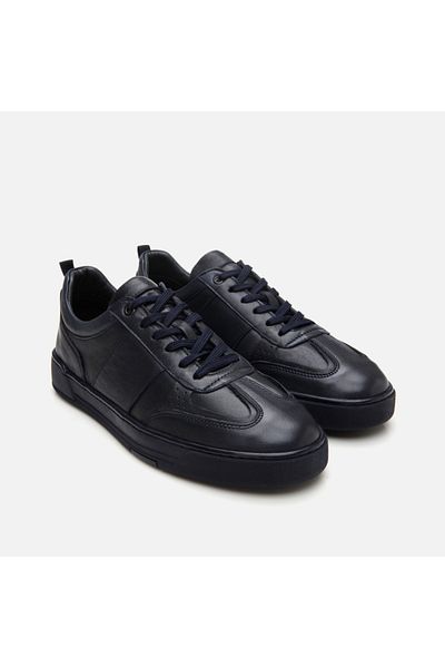 Hotiç Pantofi casual pentru bărbați din piele naturală bleumarin
