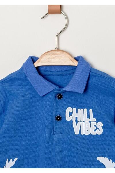 Chicsy Baby Tarz Lakos Palmiye Desenli Belden Ayarlanabilir Kısa Kollu Şortlu 2'li Takım Çocuk ve Bebek Giyim Öz