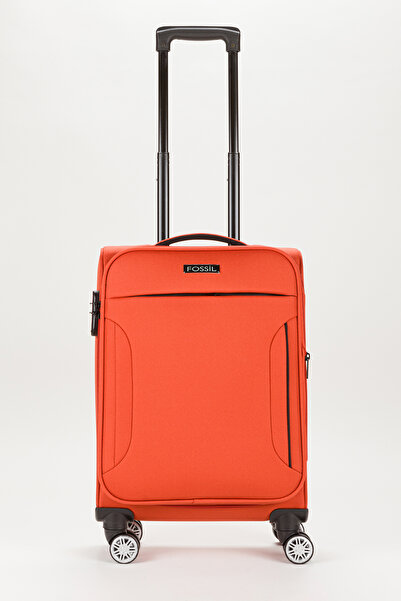 Fossil Unisex Turuncu Körüklü Kumaş Kabin Boy Valiz