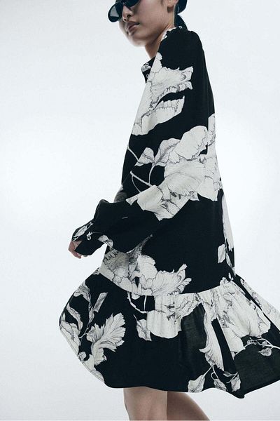 H&M Patterned Viscose Dress