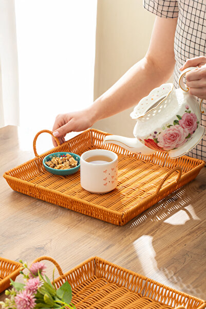 Porsima 709-D Square 3-Piece Wicker Basket Set - Home, Bathroom, and Kitchen Organizer