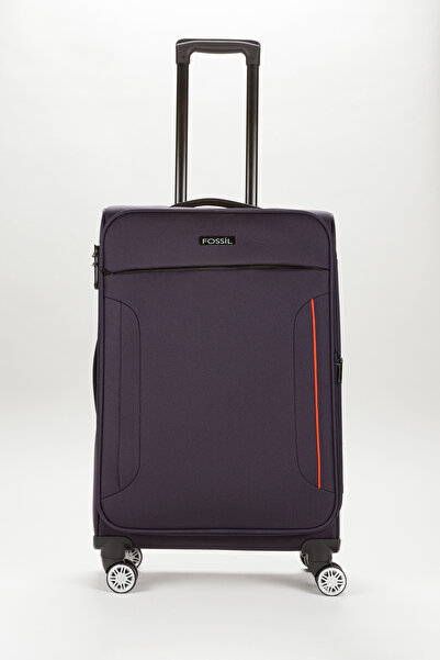 Fossil Unisex Lacivert Körüklü Kumaş Orta Boy Valiz
