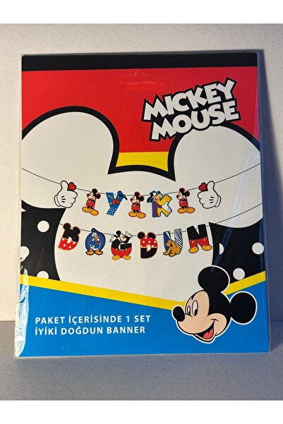 Cadde Süs زخرفة راية ثلاثية الأبعاد تحت عنوان ميكي ماوس