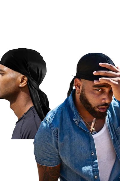 TAKIŞTIR Černá barva Durag Bandana