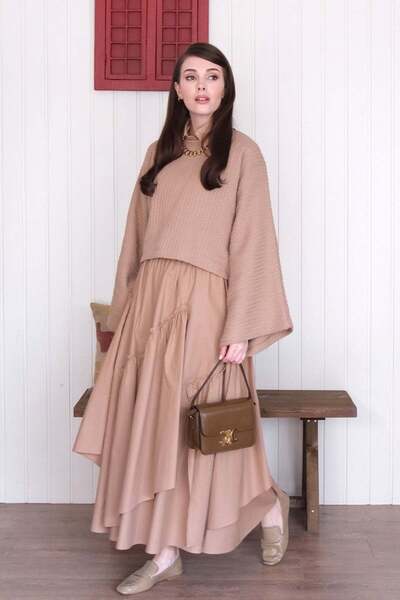 Ceylan Otantik Καραμέλα στρώσεις Bohemian φούστα