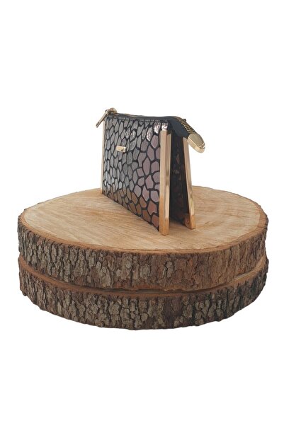 Evident Platinum Speckle Patterned Small Portfolio & Women's Handbag (19 X 11)